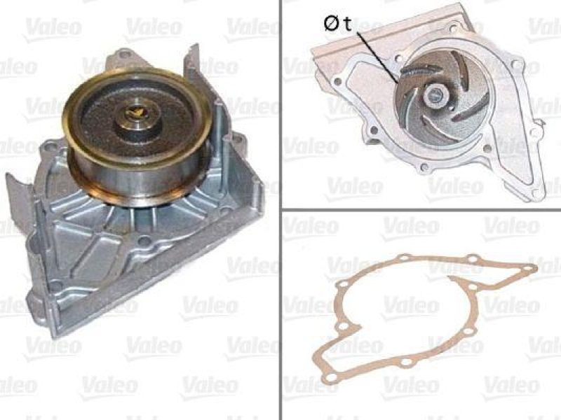 VALEO 506442 Wasserpumpe AUDI A6, A8, 80, 100