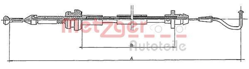 METZGER 11.087 Gaszug für SEAT/VW