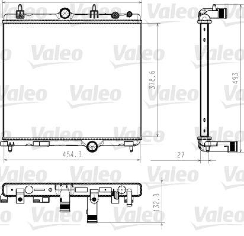 VALEO 735618 Motorkühler VOLKSWAGEN CRAFTER 2.5 TDI