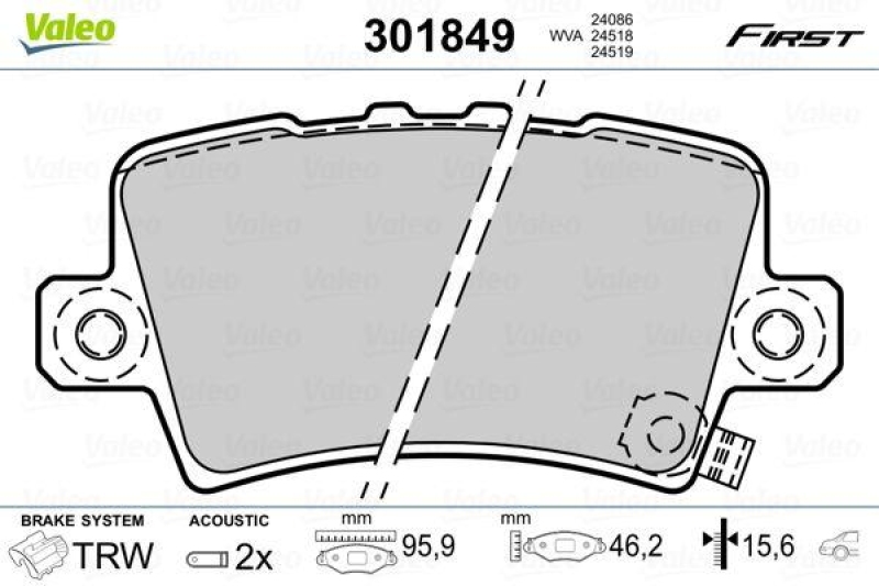 VALEO 301849 SBB-Satz FIRST