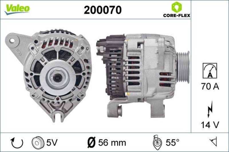 VALEO 200070 Generator - CORE-FLEX - PEUGEOT 106