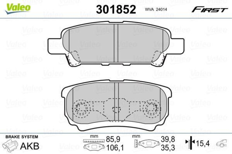 VALEO 301852 SBB-Satz FIRST