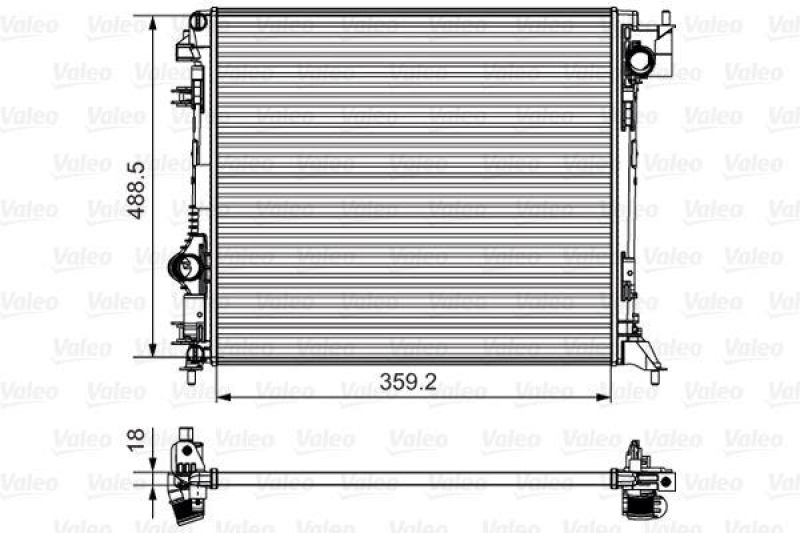 VALEO 735624 Motorkühler Nissan Qashqai