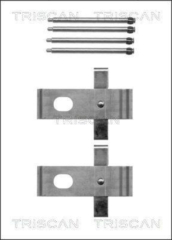 TRISCAN 8105 111616 Montagesatz, Scheibenbremsbelag für Bmw