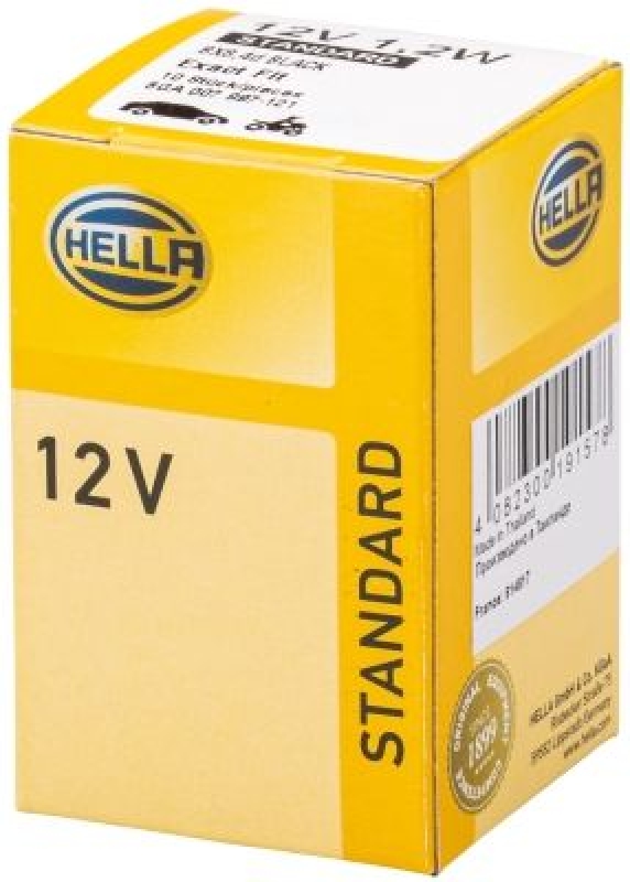 HELLA 8GA 007 997-121 Glühlampe 12V 12W BX84d