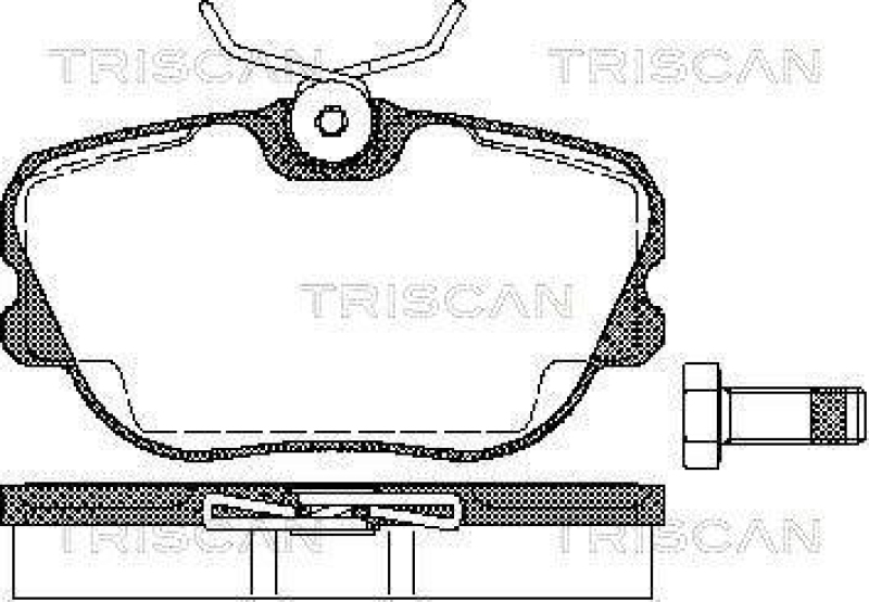 TRISCAN 8110 65973 Bremsbelag Vorne für Saab 9000