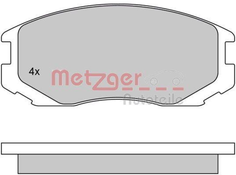 METZGER 1170294 Bremsbelagsatz, Scheibenbremse WVA 21 650