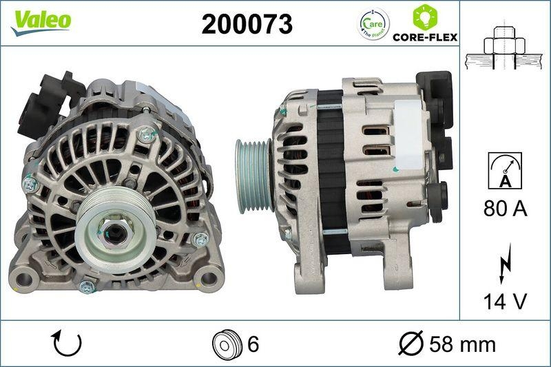 VALEO 200073 Generator - CORE-FLEX - CITROEN Berl