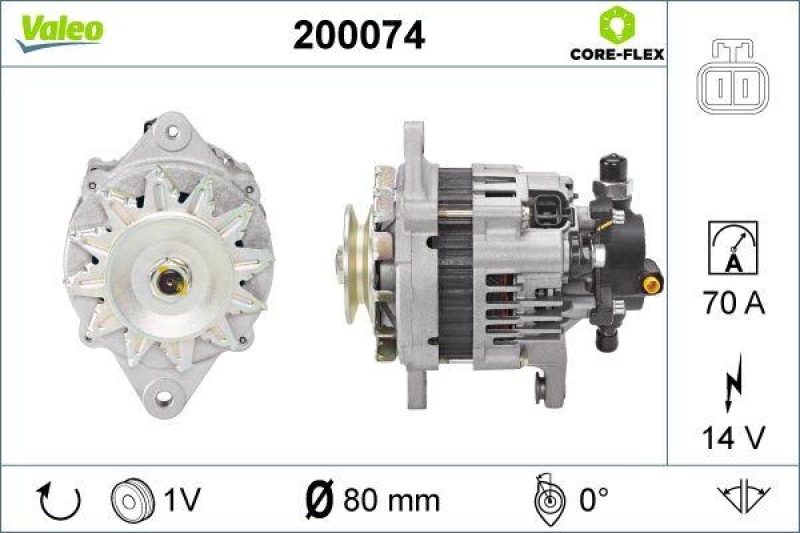 VALEO 200074 Generator - CORE-FLEX - OPEL Astra G