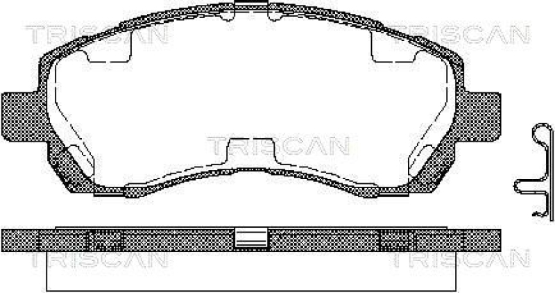 TRISCAN 8110 68172 Bremsbelag Vorne für Subaru Impreza, Legacy