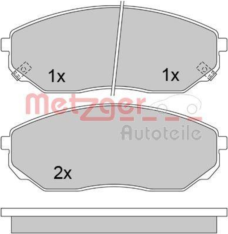 METZGER 1170297 Bremsbelagsatz, Scheibenbremse WVA 24 092