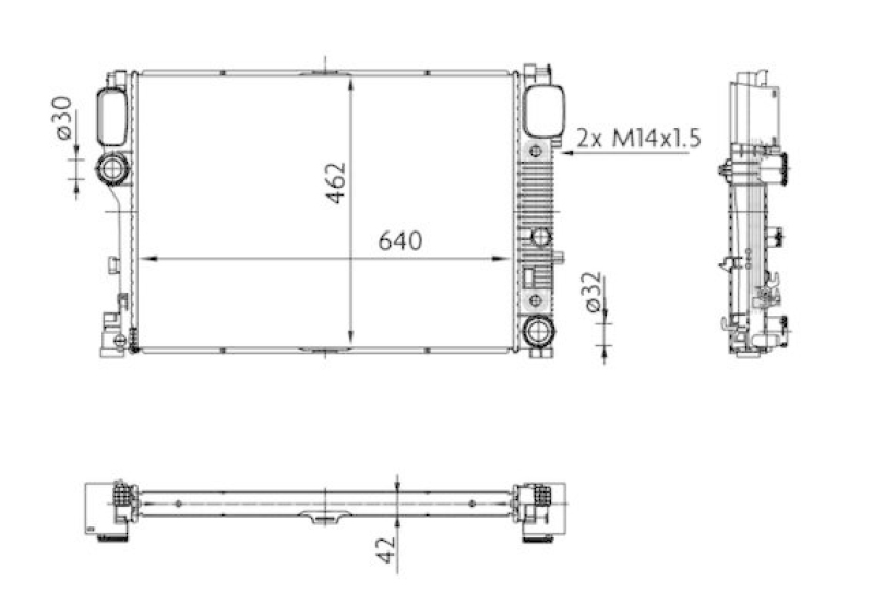 MAHLE CR 38 000S Kühler Motorkühlung