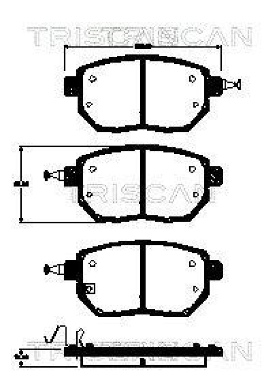 TRISCAN 8110 68178 Bremsbelag Vorne für Subaru Forester