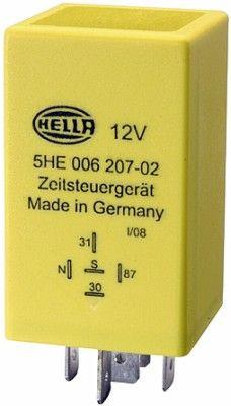 HELLA 5HE 006 207-027 Zeitrelais, Glühzeit, 12V Glühzeit, 5-polig