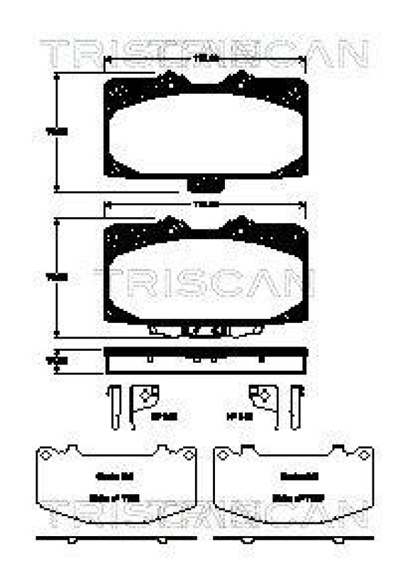 TRISCAN 8110 68181 Bremsbelag Vorne für Subaru Impreza