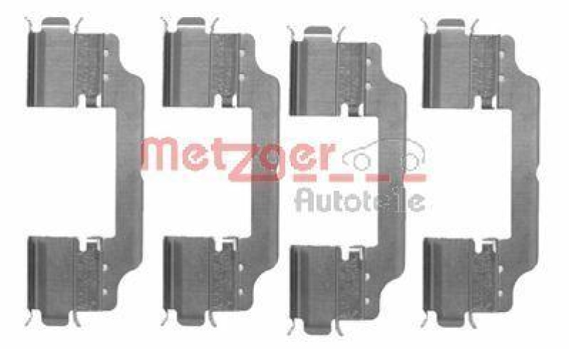 METZGER 109-1716 Zubehörsatz, Scheibenbremsbelag für AUDI/CITROEN/FIAT/MB/PEUGEOT/PORSCHE/VW