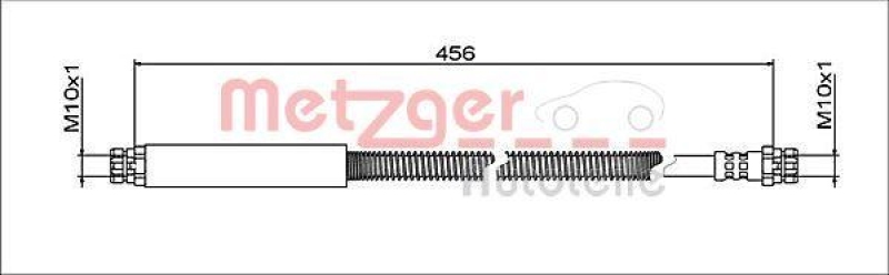 METZGER 4112039 Bremsschlauch für VW HA links/rechts