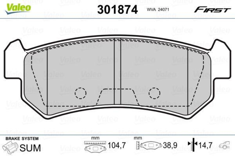 VALEO 301874 SBB-Satz FIRST