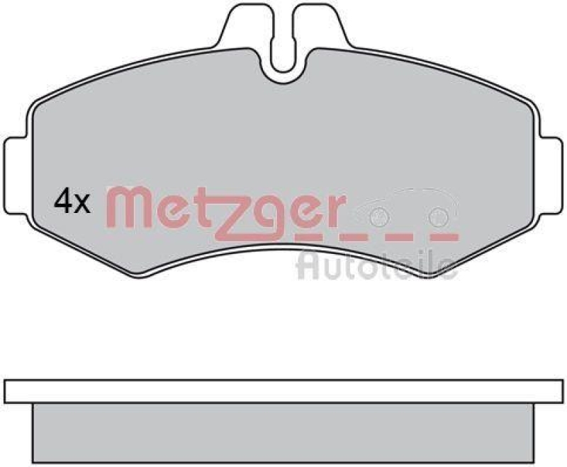 METZGER 1170303 Bremsbelagsatz, Scheibenbremse WVA 23 022