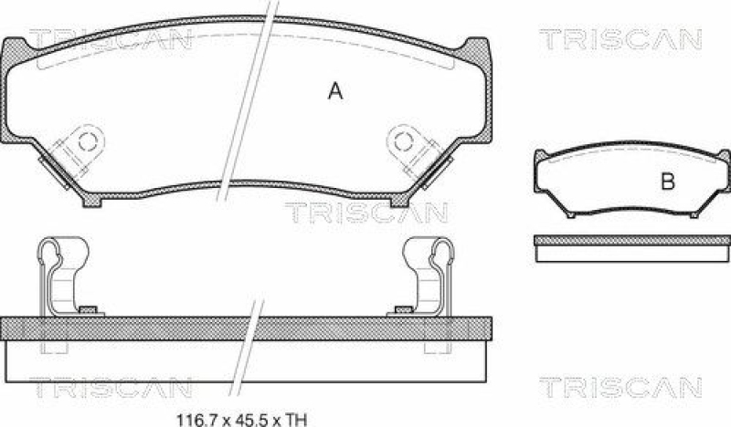 TRISCAN 8110 69001 Bremsbelag Vorne für Suzuki Vitara