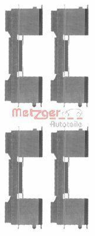 METZGER 109-1729 Zubehörsatz, Scheibenbremsbelag für CITROEN/FIAT/IVECO/PEUGEOT