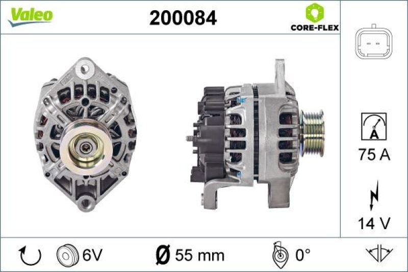 VALEO 200084 Generator - CORE-FLEX - RENAULT Mega