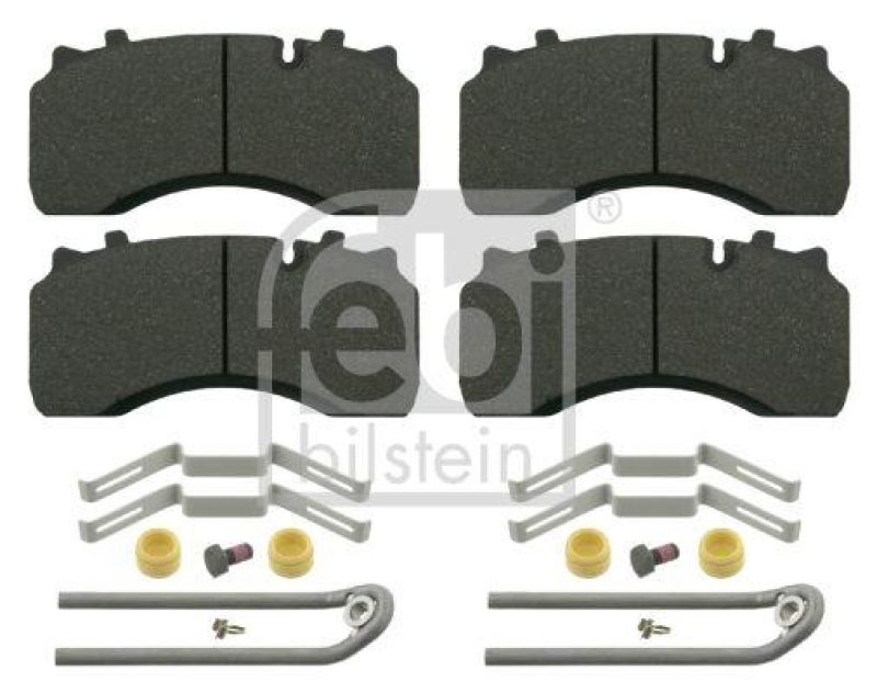 FEBI BILSTEIN 16610 Bremsbelagsatz mit Befestigungsmaterial für RENAULT (RVI)