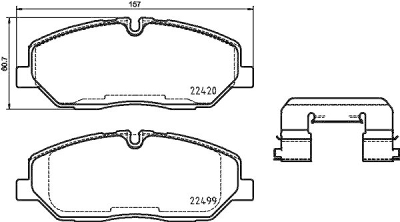 HELLA 8DB 355 025-231 Scheibenbremsbelagsatz