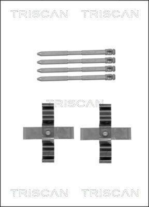 TRISCAN 8105 111624 Montagesatz, Scheibenbremsbelag für Bmw