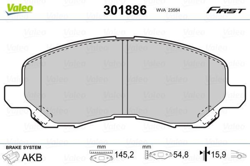 VALEO 301886 SBB-Satz FIRST