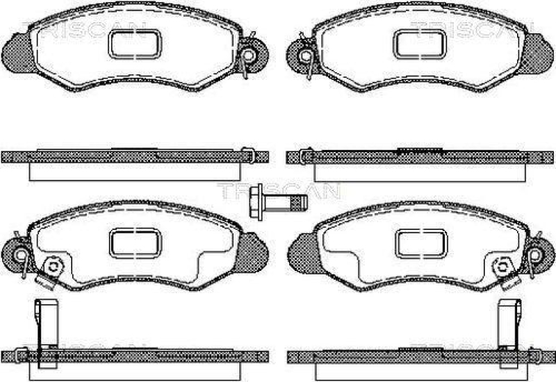 TRISCAN 8110 69008 Bremsbelag Vorne für Suzuki Swift