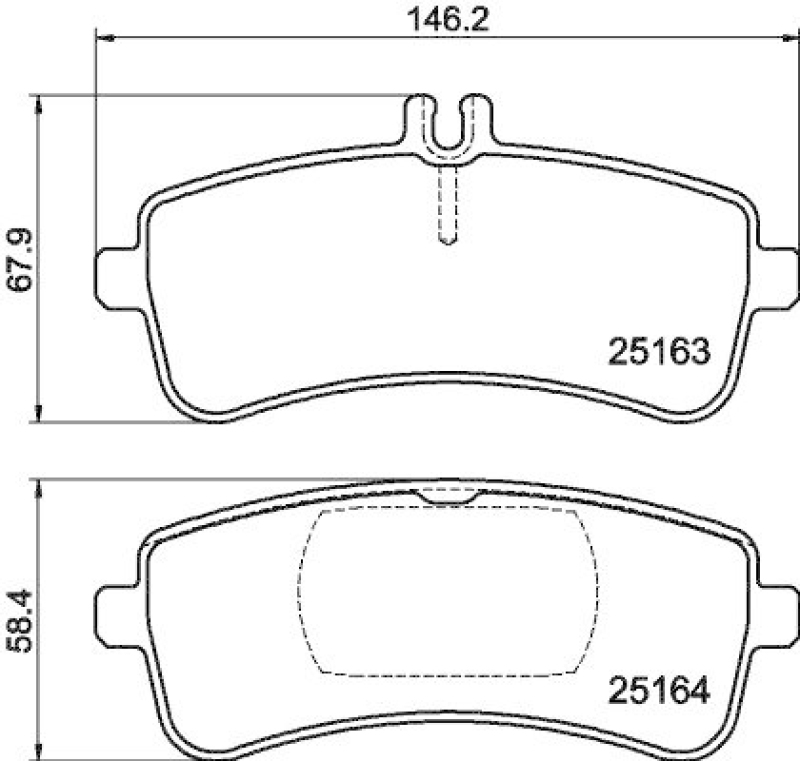 HELLA 8DB 355 025-241 Scheibenbremsbelagsatz