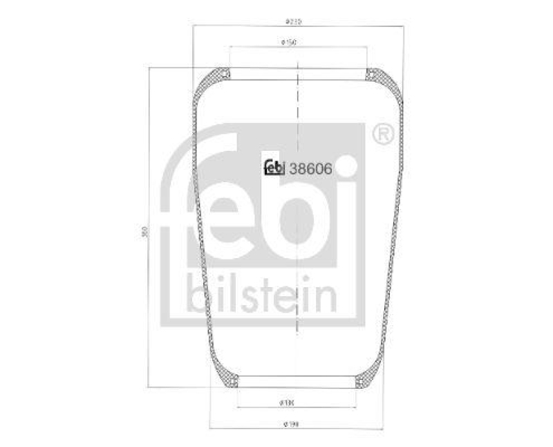 FEBI BILSTEIN 38606 Luftfederbalg ohne Kolben für Volvo