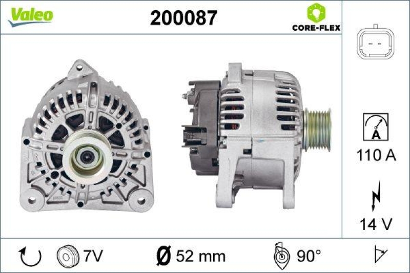 VALEO 200087 Generator - CORE-FLEX - RENAULT Mega