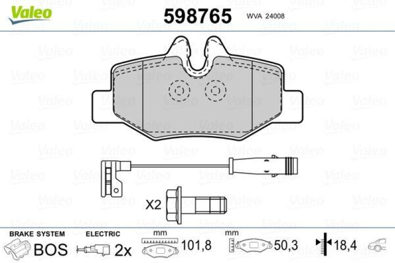 VALEO 598765 SBB-Satz PREMIUM