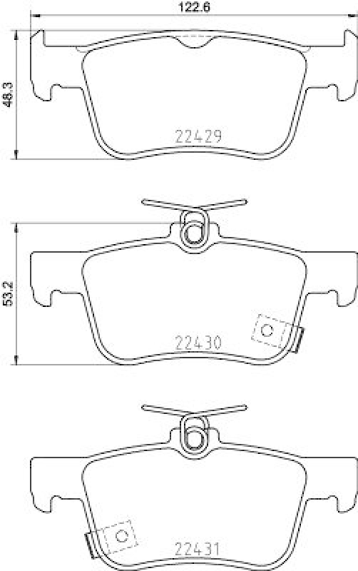 HELLA 8DB 355 025-251 Scheibenbremsbelagsatz