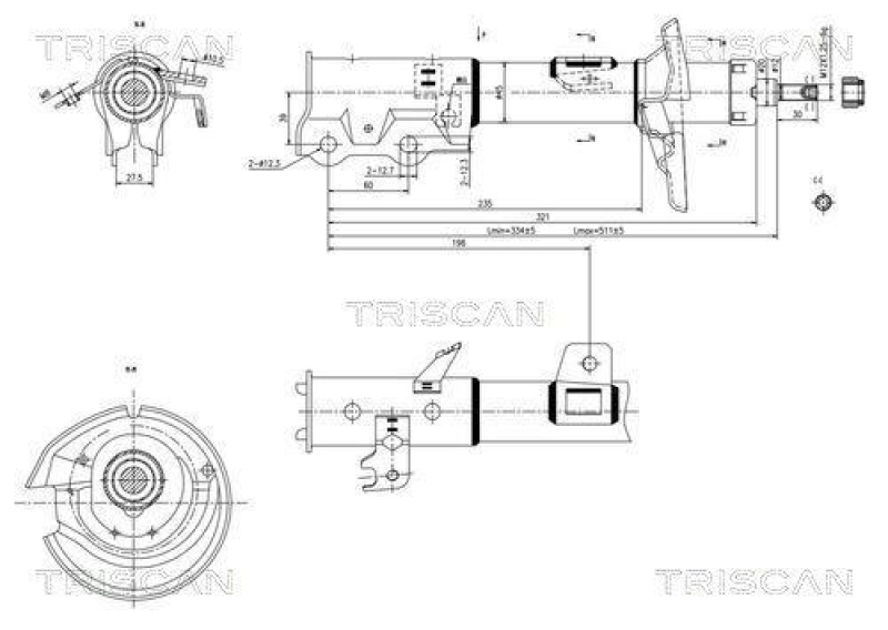 TRISCAN 8705 16111 Triscan Stoßdämpfer für Ford