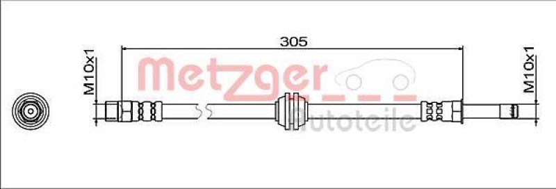 METZGER 4112065 Bremsschlauch für BMW/ROLLS-ROYCE HA links/rechts