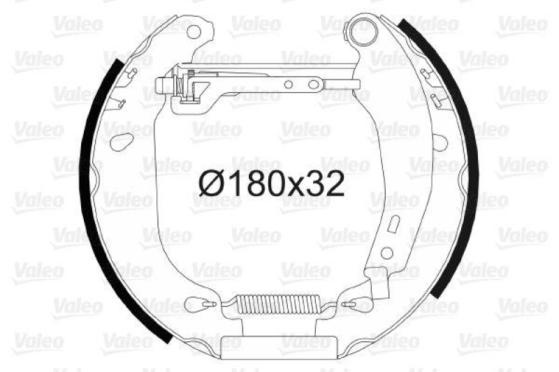 VALEO 554672 Bremsbacken-Satz-KIT