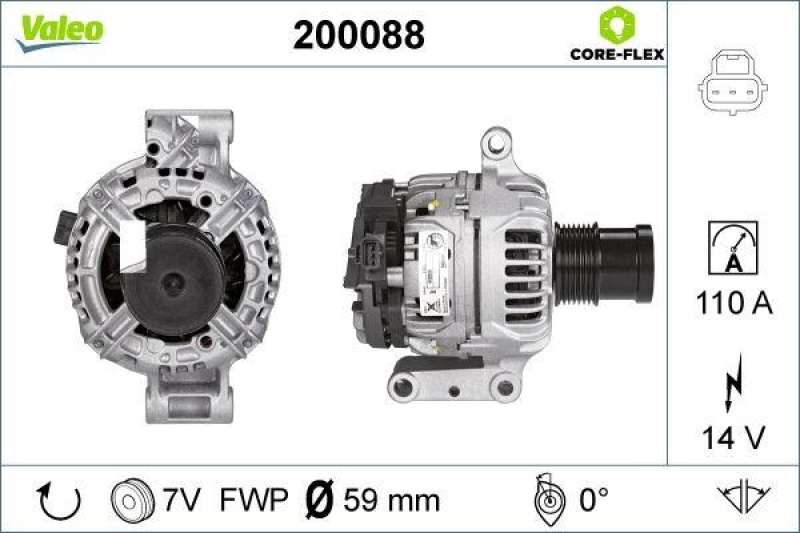 VALEO 200088 Generator - CORE-FLEX - FORD Transit