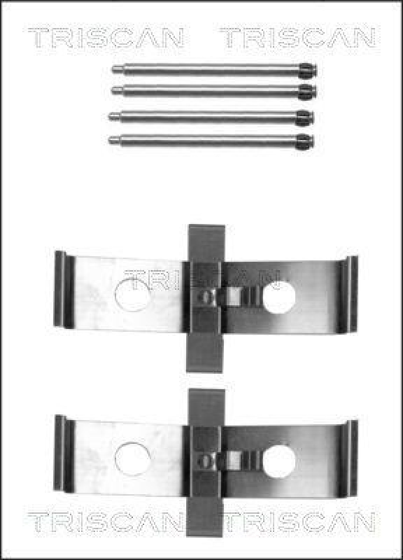 TRISCAN 8105 101640 Montagesatz, Scheibenbremsbelag für Citroen, Fiat, Lancia, Peu