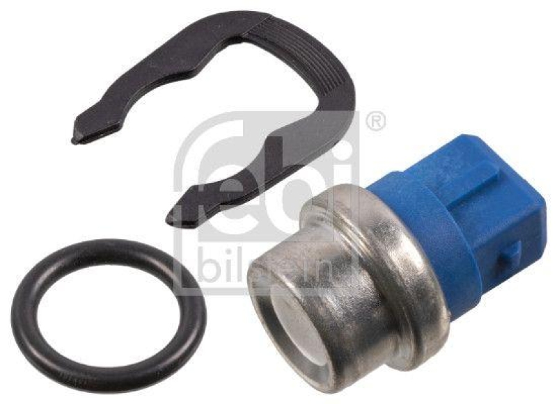 FEBI BILSTEIN 34762 Kühlmitteltemperatursensor mit Dichtung und Haltefeder für VW-Audi