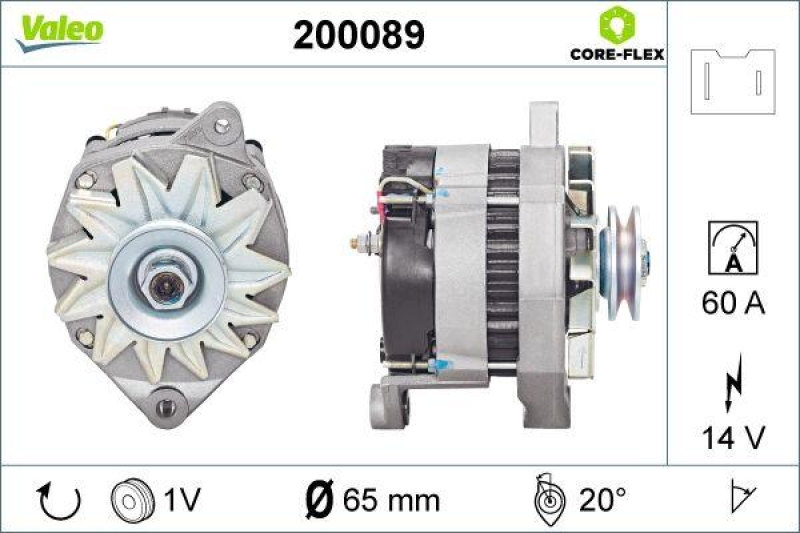 VALEO 200089 Generator - CORE-FLEX - RENAULT Clio