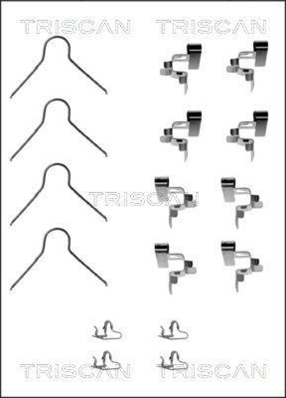 TRISCAN 8105 131052 Montagesatz, Scheibenbremsbelag für Toyota