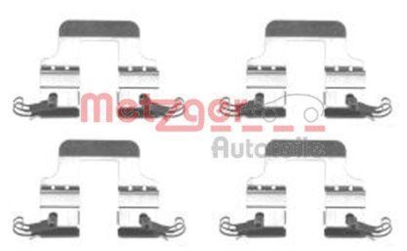 METZGER 109-1766 Zubehörsatz, Scheibenbremsbelag für AUDI