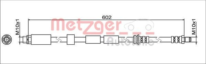 METZGER 4112074 Bremsschlauch für BMW VA links/rechts