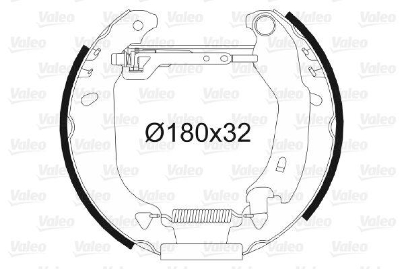 VALEO 554674 Bremsbacken-Satz-KIT