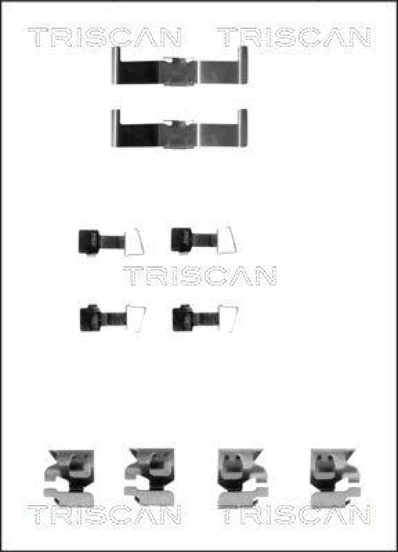 TRISCAN 8105 131159 Montagesatz, Scheibenbremsbelag für Toyota Starlet, Tercel