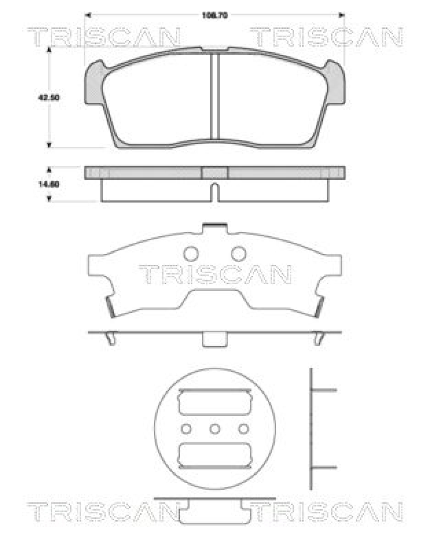 TRISCAN 8110 69015 Bremsbelag Vorne für Suzuki Alto