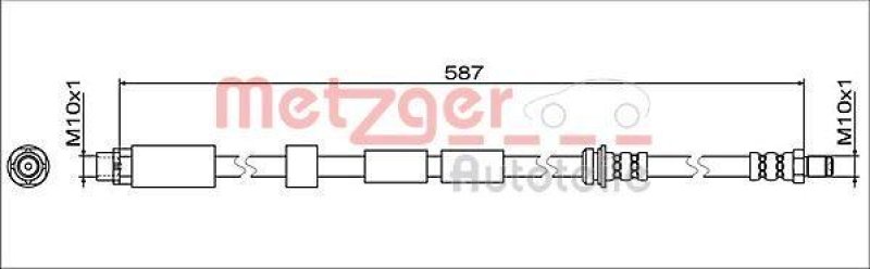 METZGER 4112075 Bremsschlauch für BMW VA links/rechts